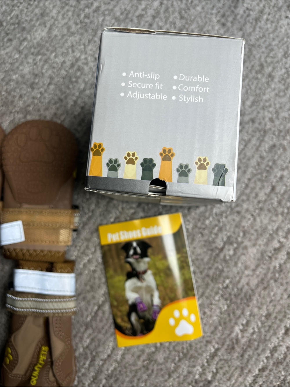 QUMY Dog Shoes Boots & Paw Protectors Size 3 598/DB-1:v